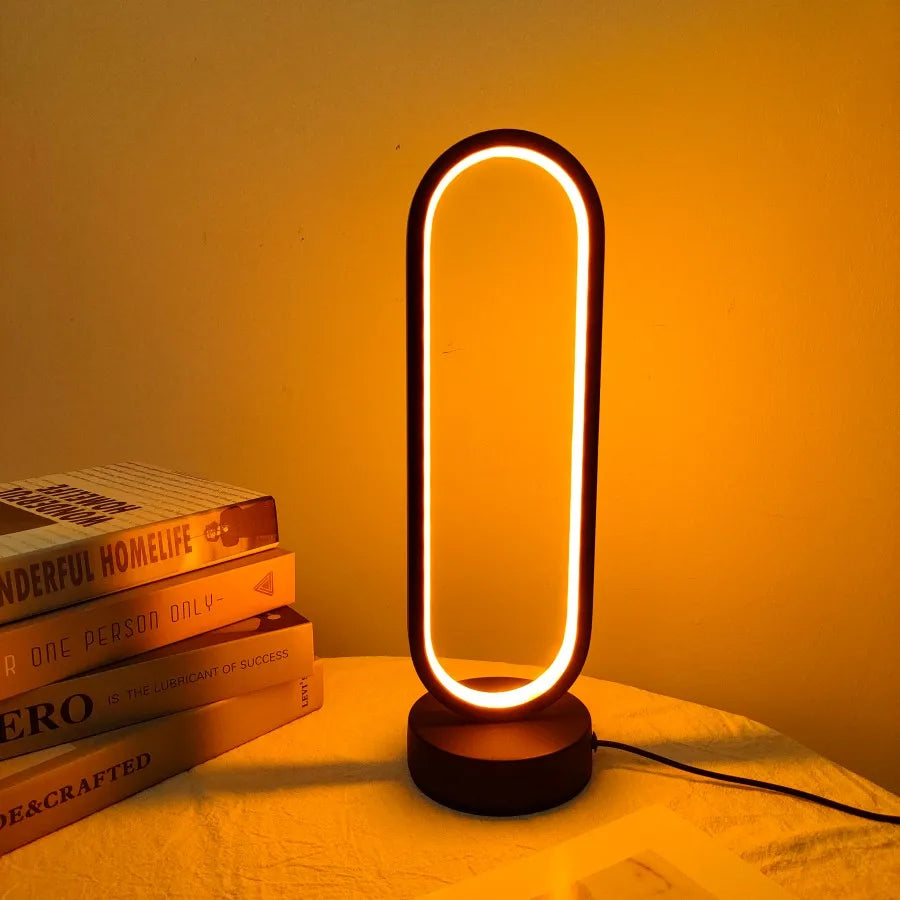 Bedroom Ring Lamp - Three-Colour Dimmable LED Night Light