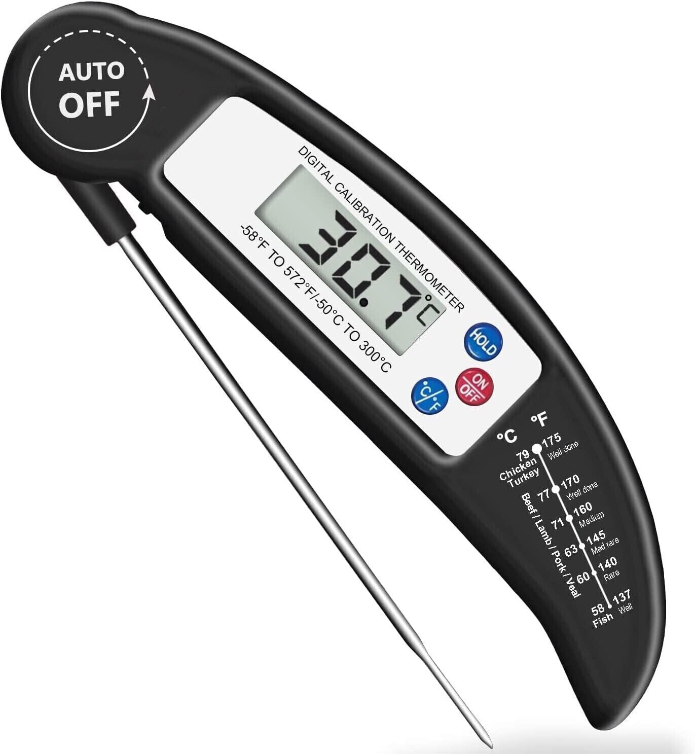 Instant Read Meat Thermometer Probe – Waterproof Digital Kitchen Tool