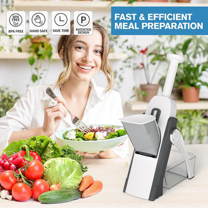 Safe Mandoline Vegetable Slicer – Adjustable Chopper for Quick, Easy Cutting