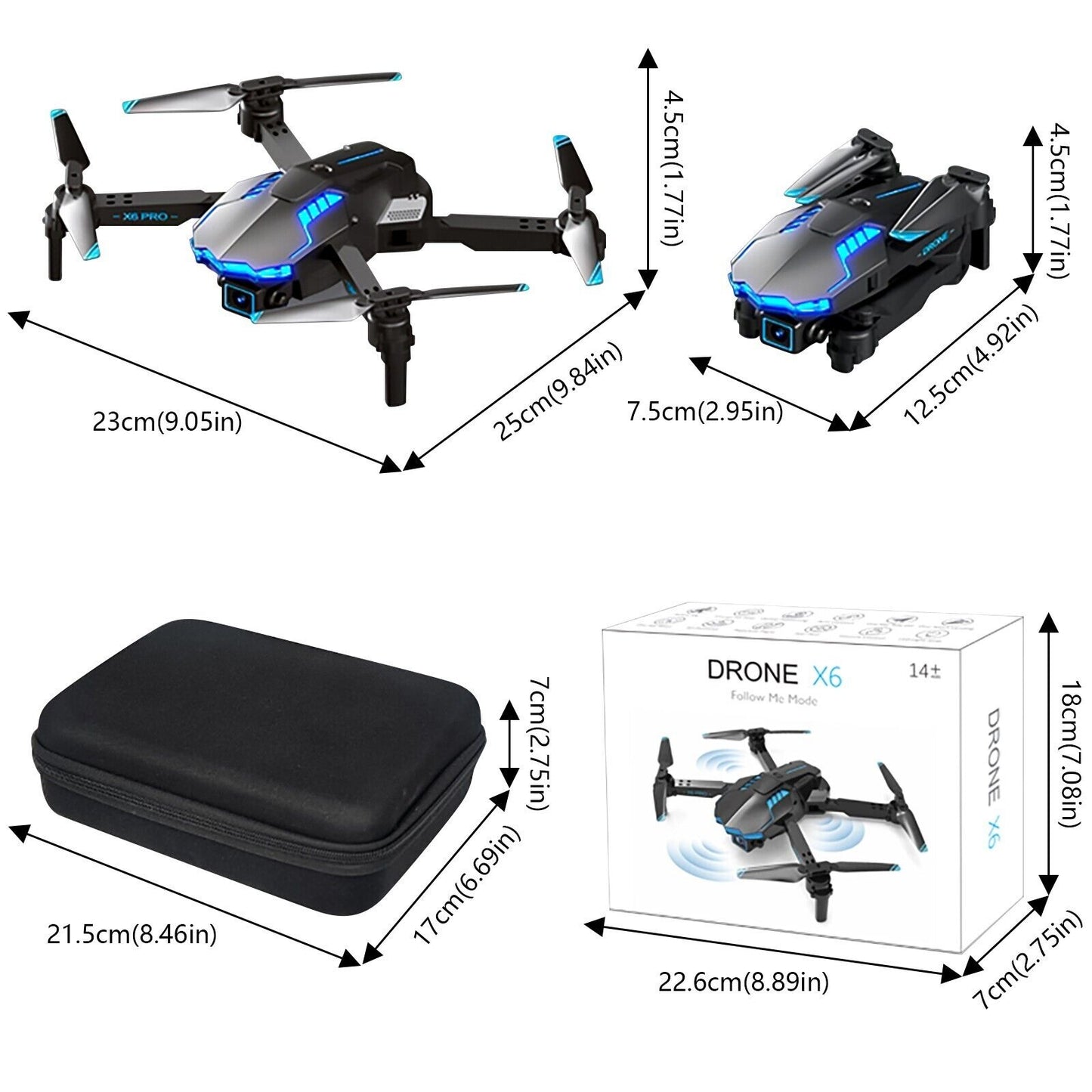 4K HD FPV Dual Camera Drone – Mini Foldable RC Airplane for Kids & Adults