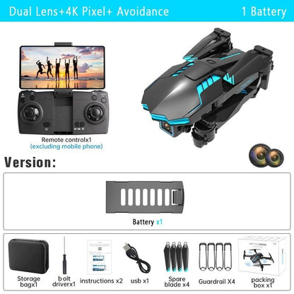 4K HD FPV Dual Camera Drone – Mini Foldable RC Airplane for Kids & Adults