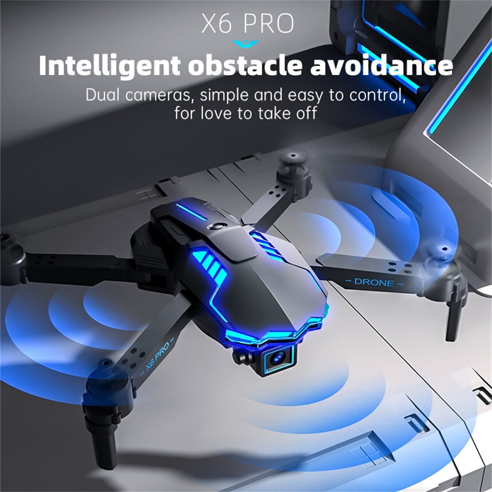 4K HD FPV Dual Camera Drone – Mini Foldable RC Airplane for Kids & Adults