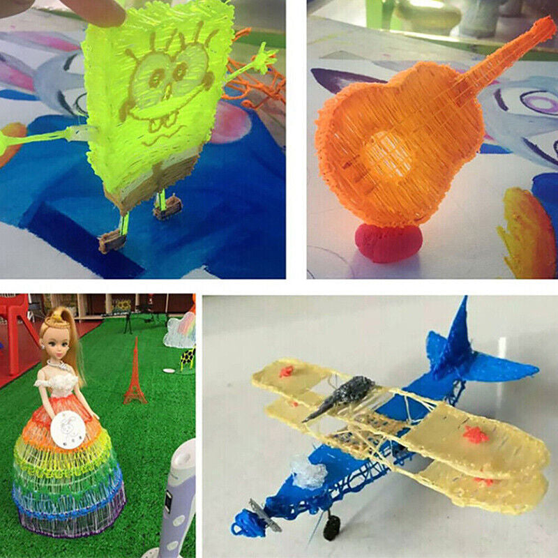 1.75mm Kids 3D Printing Pen Set - Safe PLA/ABS, LCD Screen, DIY Fun