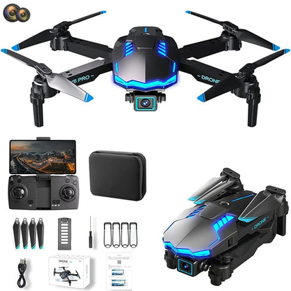 4K HD FPV Dual Camera Drone – Mini Foldable RC Airplane for Kids & Adults