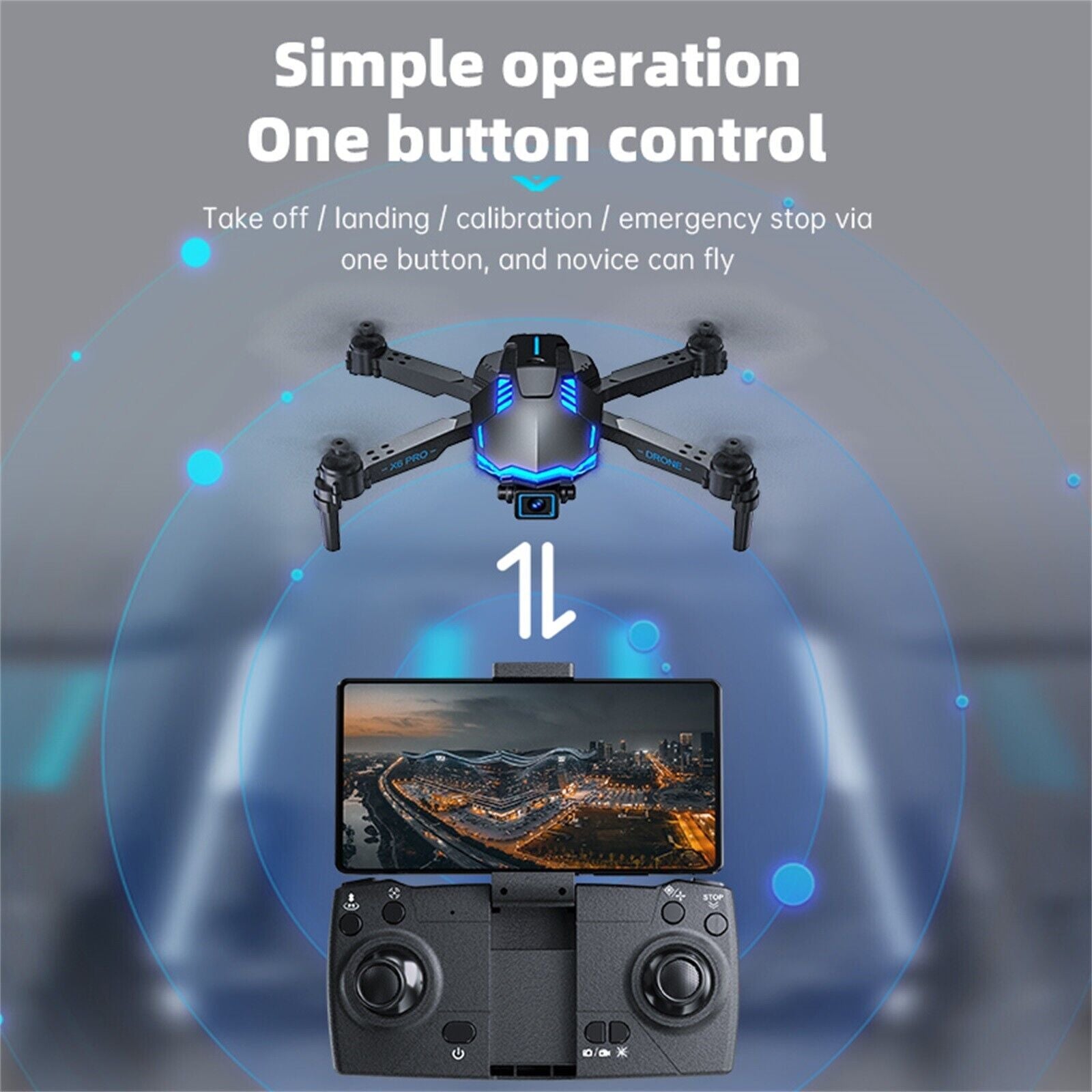 4K HD FPV Dual Camera Drone – Mini Foldable RC Airplane for Kids & Adults