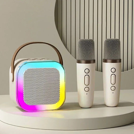 Mini Karaoke Machine, Portable Karaoke Speaker - 2 Wireless Microphones