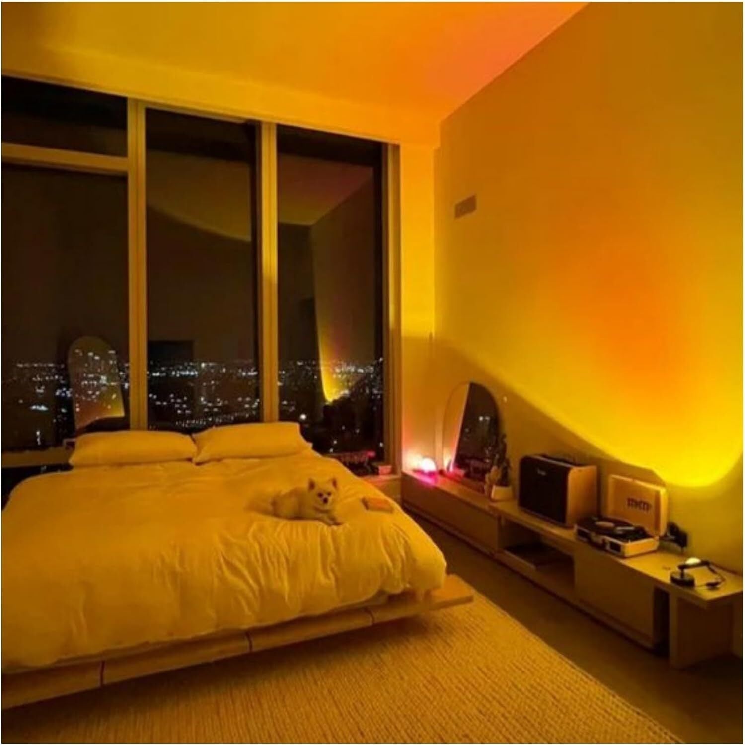 16 Colours Sunset Projector LED Desk Lamp - USB Atmosphere Night Light