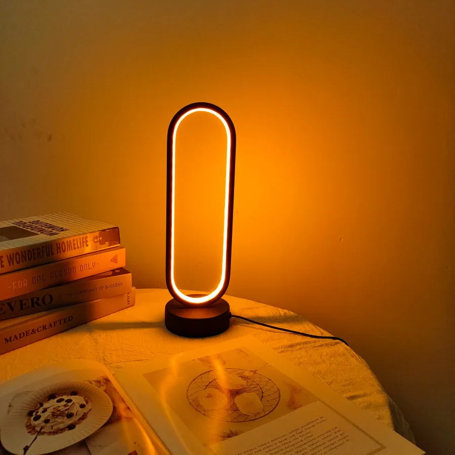 Bedroom Ring Lamp - Three-Colour Dimmable LED Night Light