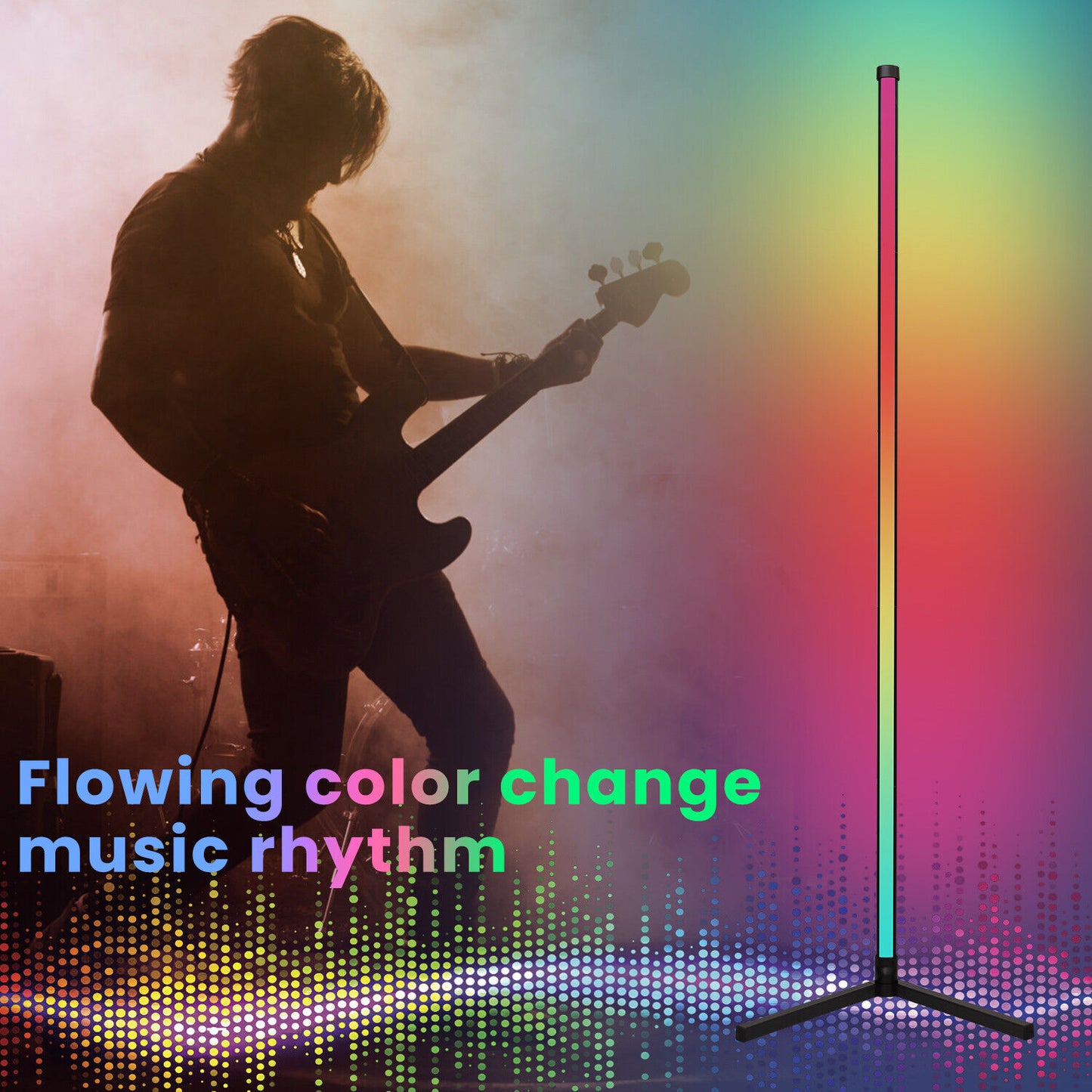 Matel 90Cm RGB Colour Changing LED Floor Light Mood Lamp