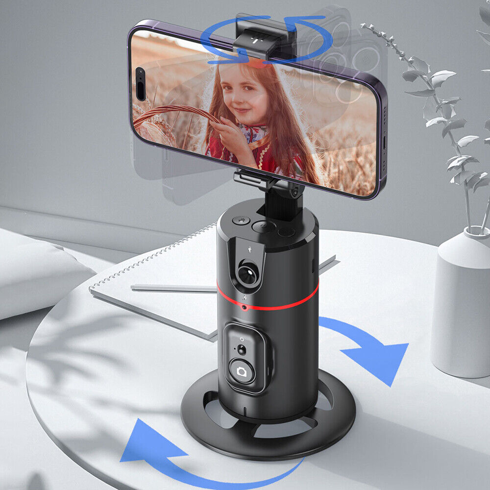 Auto Face Tracking Tripod with Remote – 360° Rotation Phone Holder