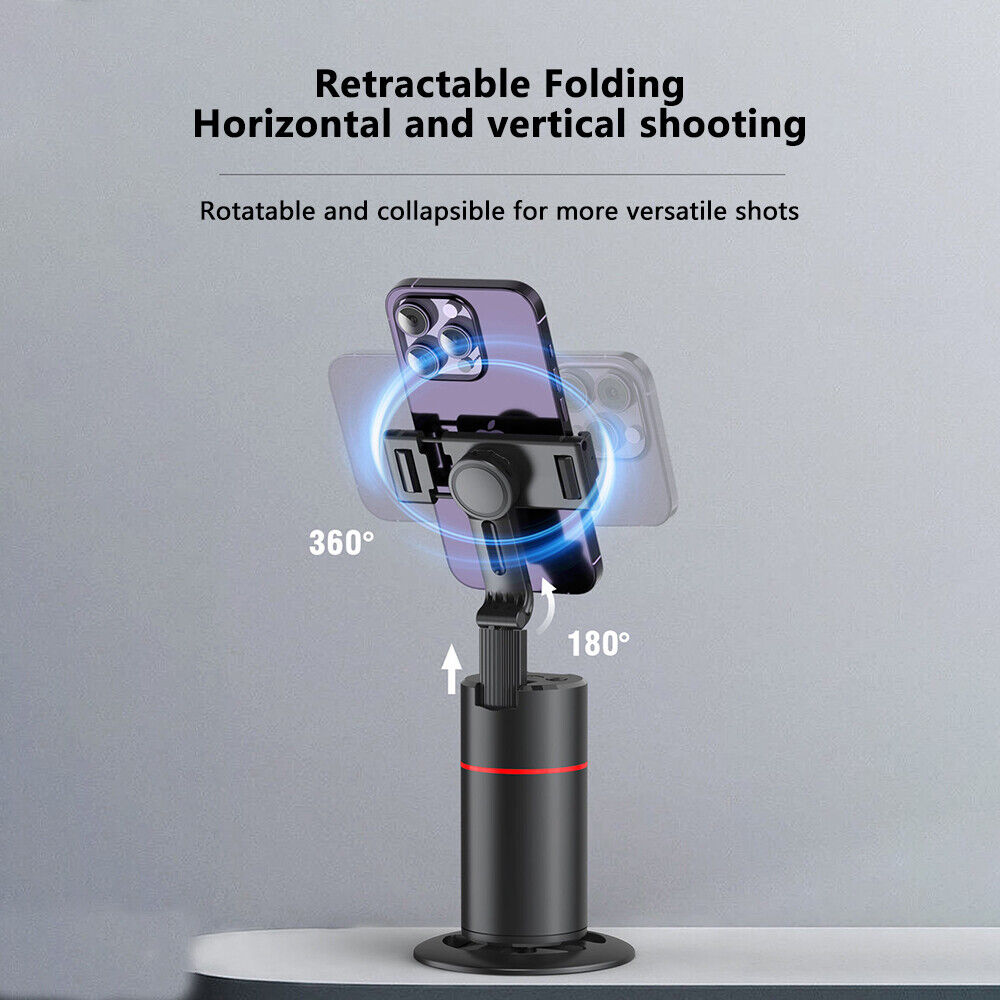 Auto Face Tracking Tripod with Remote – 360° Rotation Phone Holder